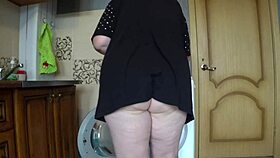 A Hidden Camera Peeks Under Mature Wife's Skirt