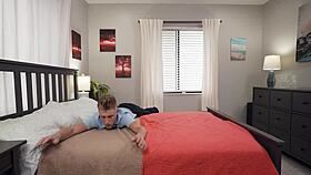 Hey, blonde teen 18+ seduces stepbro for rough pov sex