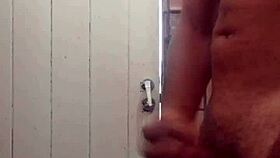Soloboy enjoys bathroom masturbation session