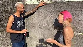 The friend Maloka from Carmona and I in his backyard.