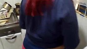 Mature BBW in the Kitchen