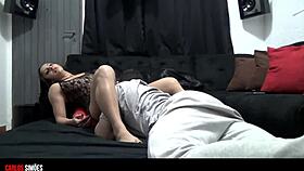 Latina Girlfriend's Wet Pussy Licked by Friend Before Big Cock Tears Her Apart