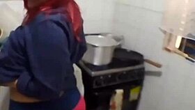 Mature BBW in the Kitchen