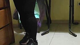 harassing the wet maid with big ass in lingerie