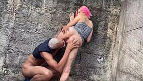 The friend Maloka from Carmona and I in his backyard.