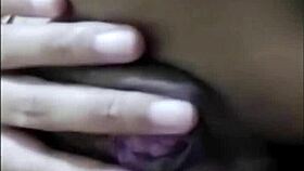 Filipina girlfriend's video call sex with roommate in bedroom