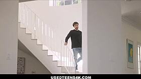 Petite 18+ teen best friends licked by boyfriend before celebration party