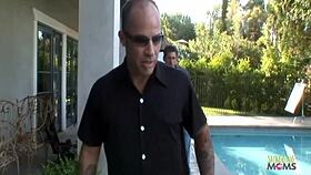 A knock on the door leads to hot and steamy sex with big fake tits