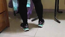 harassing the wet maid with big ass in lingerie