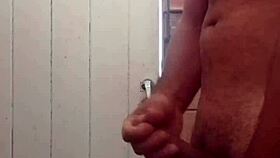 Soloboy enjoys bathroom masturbation session