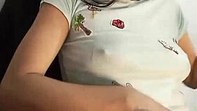 horny latina squirts during masturbation