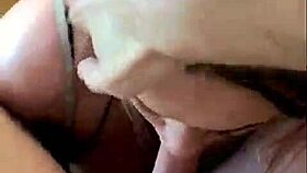 My stepsister shows her apartment with dick in mouth, cum on natural tits?