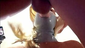 Milf In Lingerie Moans During Blowjob With Cum In Mouth