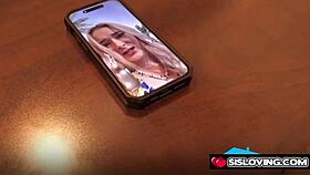 thea summers subtly rubs her stepbro's huge cock in college, fingering and choking.