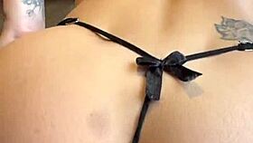 Hard anal and massive creampie with petite 18+ latina lingerie model - pov vertical sex