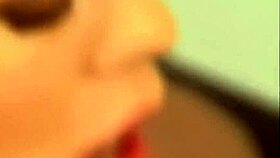 I see Vicky Vette's pink shaved pussy take on a thick interracial dick with cumshot.