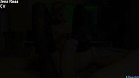 elena ross asks, 'want footjob in stockings?'