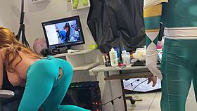 During the Corinthians vs Flamengo game, she uses SEX TOY on REAL DOLL.