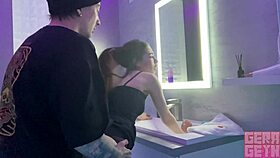 Gerageyn has sex with stranger in public toilet for huge creampie