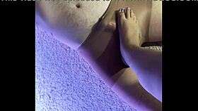 i make my husband wear my wet pantyhose while giving him a kinky footjob