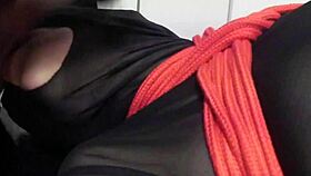 Bound nylon slut Karla Rose gets rough facefuck