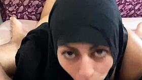 Eating His Balls And Cum Mia Niqab!