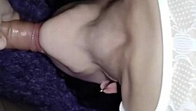 Amateur milf gives deepthroat blowjob in homemade video