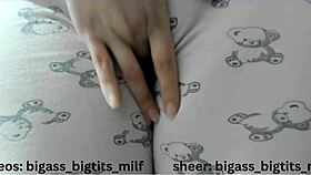 Teen in pajamas masturbates with toys showing camel toe