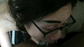 eva yi enjoys early morning face fuck and ball licking with big cock.