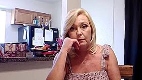 Pay With Your Pussy! Blonde Slut Strips And Bends Over!