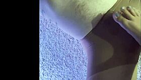 i make my husband wear my wet pantyhose while giving him a kinky footjob