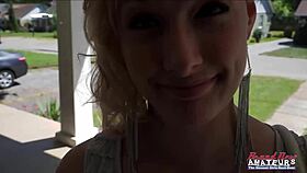 horny blonde rikki, tell me how you want your pussy banged in doggystyle before the facial?