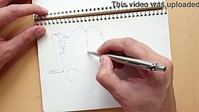 hey, check out this quick sketch of doggy-style foot fetish in my sketchbook