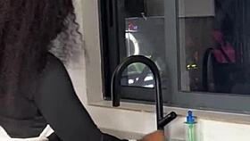 Ebony Maid Rides Boss