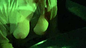 Artemisia Love flashing big tits nipples smoking in car