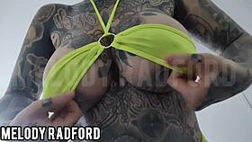 Slutty Twerking And Teasing Melody Radford With Huge Shaved Pussy