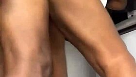 Ebony Maid Rides Boss