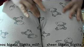 Teen in pajamas masturbates with toys showing camel toe