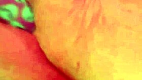 Horny BBW masturbates with toys in homemade rough session, craving hardcore action.