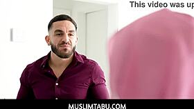 Sexy Arab Hijab Student Visits Big Cock Teacher At Home