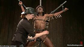 device bondage with blonde and ebony
