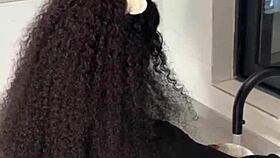 Ebony Maid Rides Boss