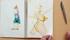 hey, check out this quick sketch of doggy-style foot fetish in my sketchbook