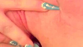 Horny BBW masturbates with toys in homemade rough session, craving hardcore action.