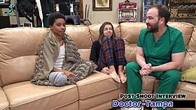 dr tampa performs the procedure on aria nicole backstage.