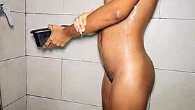 sexy teen 18+ in the bathroom, getting ready for group banging