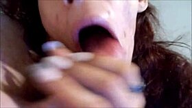 zoe gives pov blowjob and swallows cum