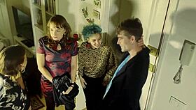 Dinner Turns Into Bisexual Foursome Fun?