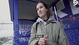 Public Agent Train Station Smoker Gets Her Tits Out To Pay The Fine!