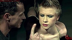 beautiful bound young slut follows her master's orders and suffers